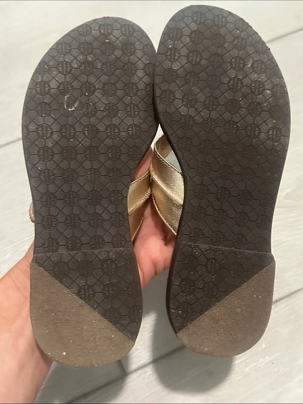 Lilly Pulitzer Rose Gold Thong Sandals